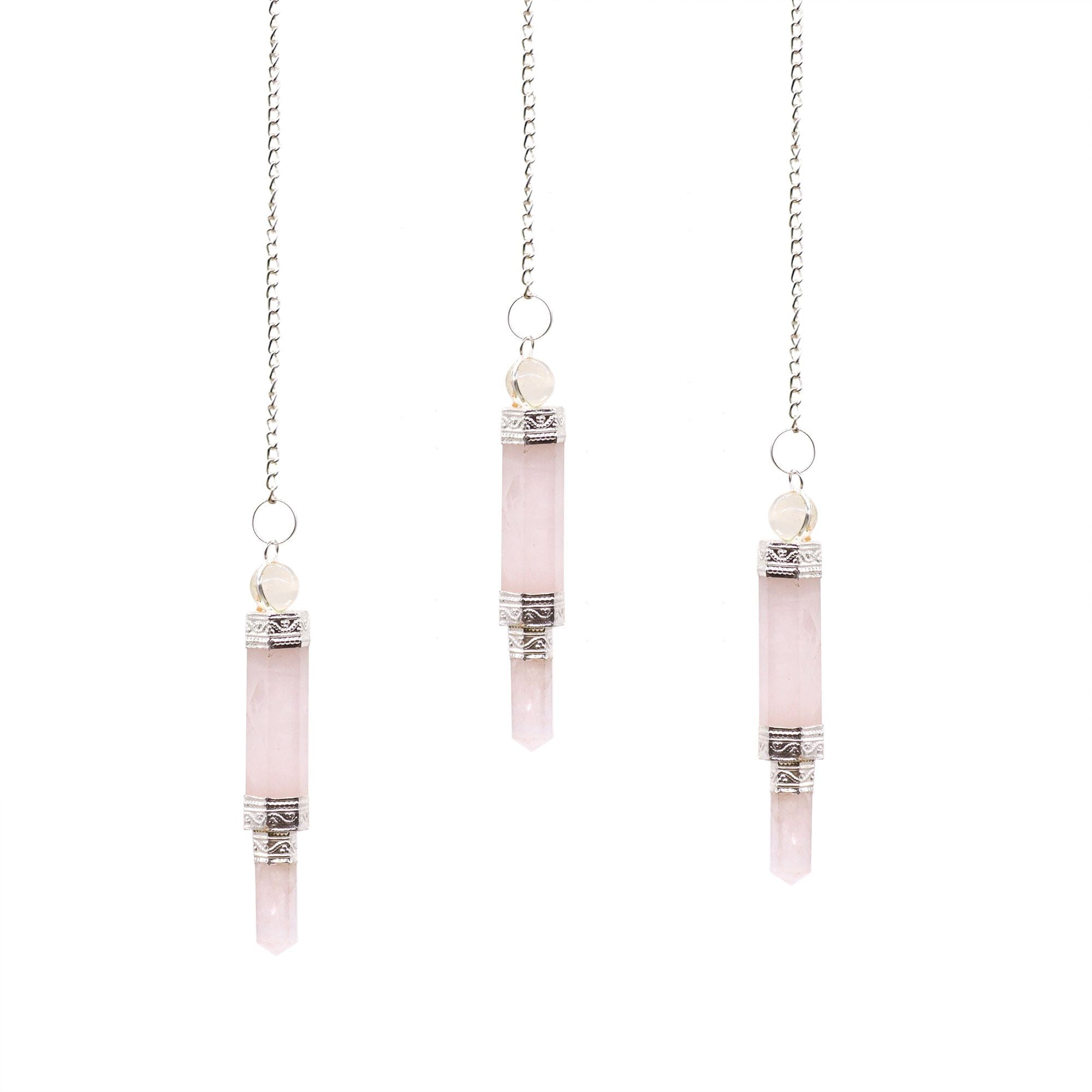 Pendule Divinatoire 3 Pièces Quartz Rose