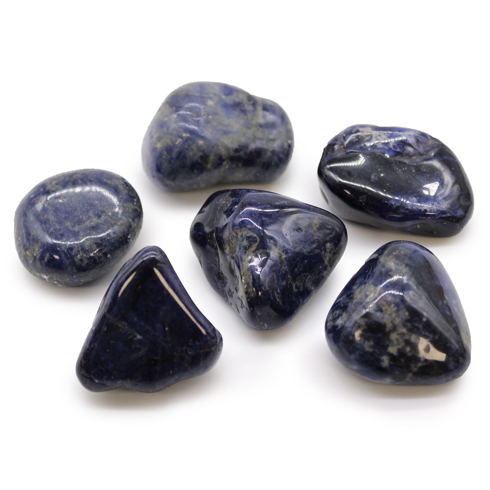 Pierres Roulées Sodalite Afrique L (6 Pcs)