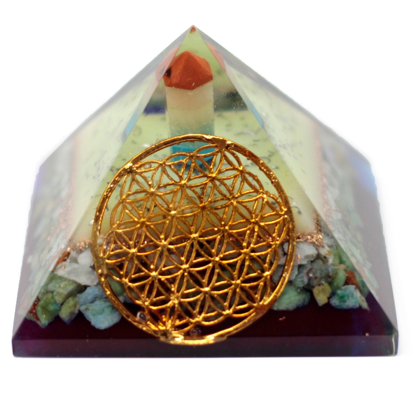 Pyramide Orgonite Fleur de Vie L (70mm)