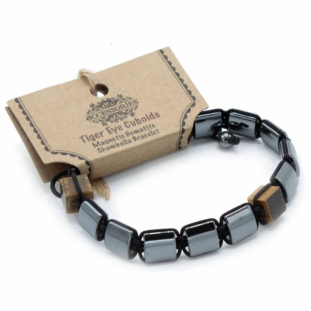 Bracelet Shamballa Hématite Œil de Tigre