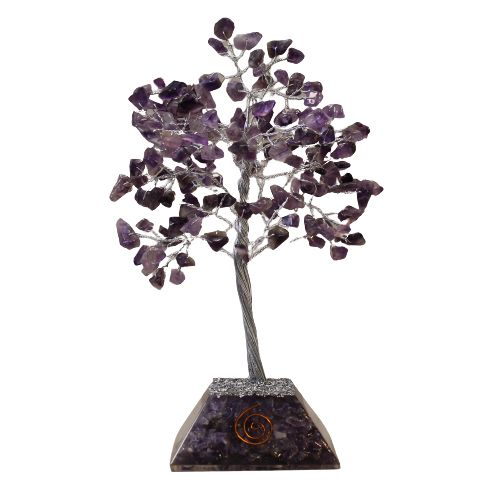 Arbre Améthyste sur Orgonite (160 pierres)