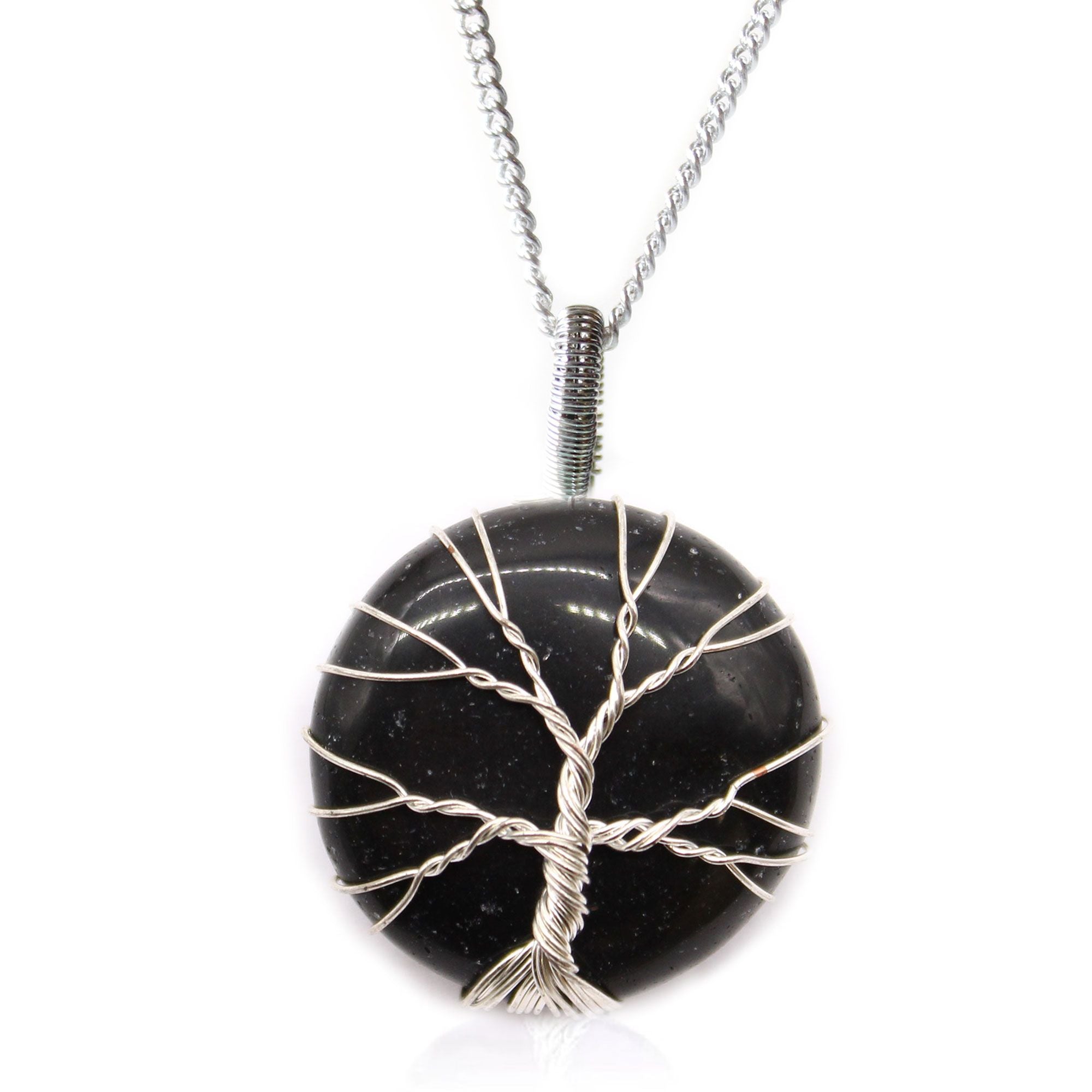 Collier Arbre de Vie Onyx Noir
