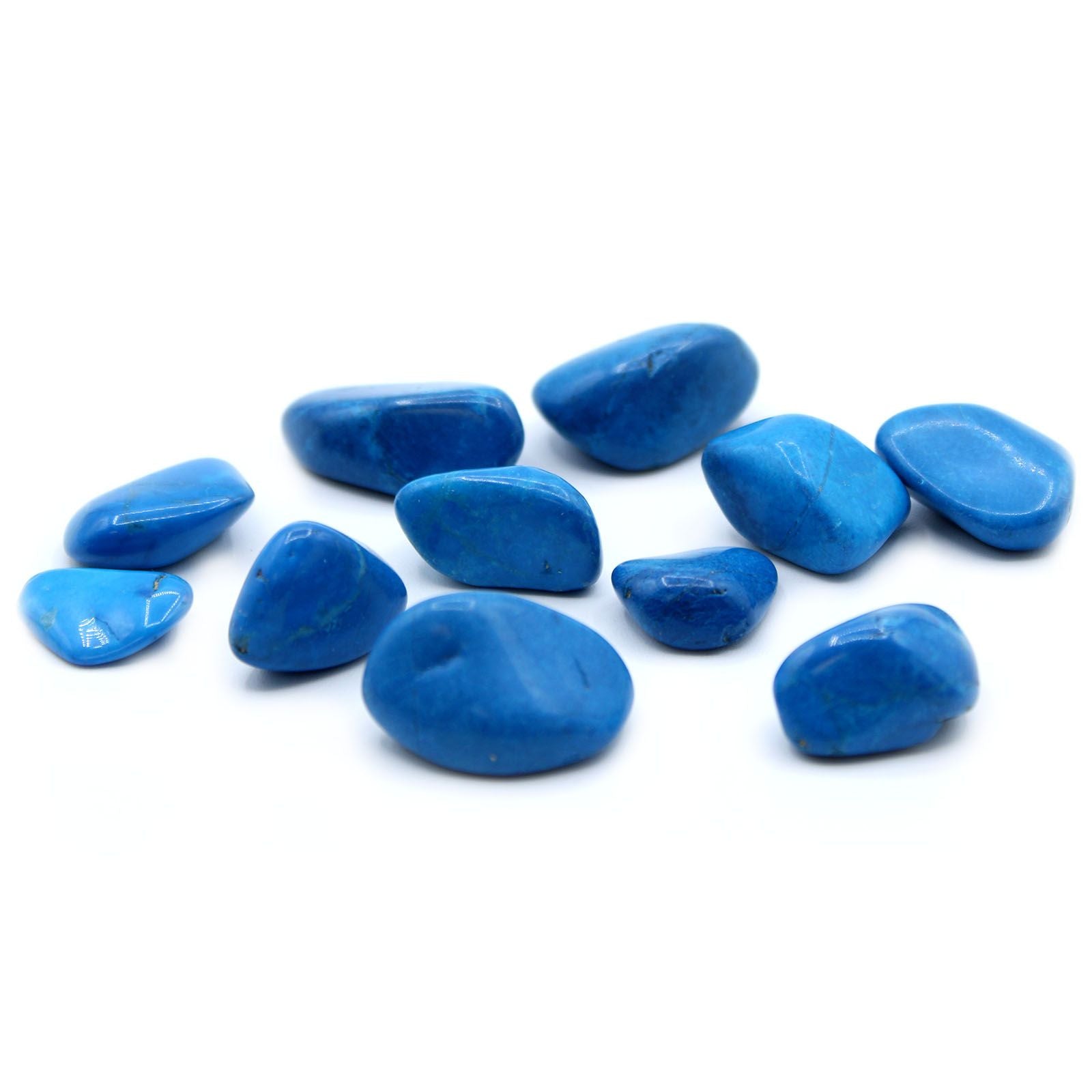 Pierres Roulées Howlite Bleue L (24 Pcs)