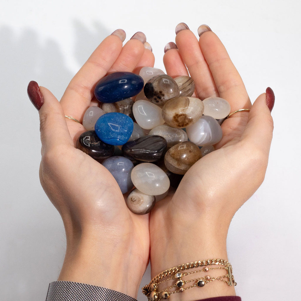 Agate Mixte en Vrac (1kg, ~70 pierres)