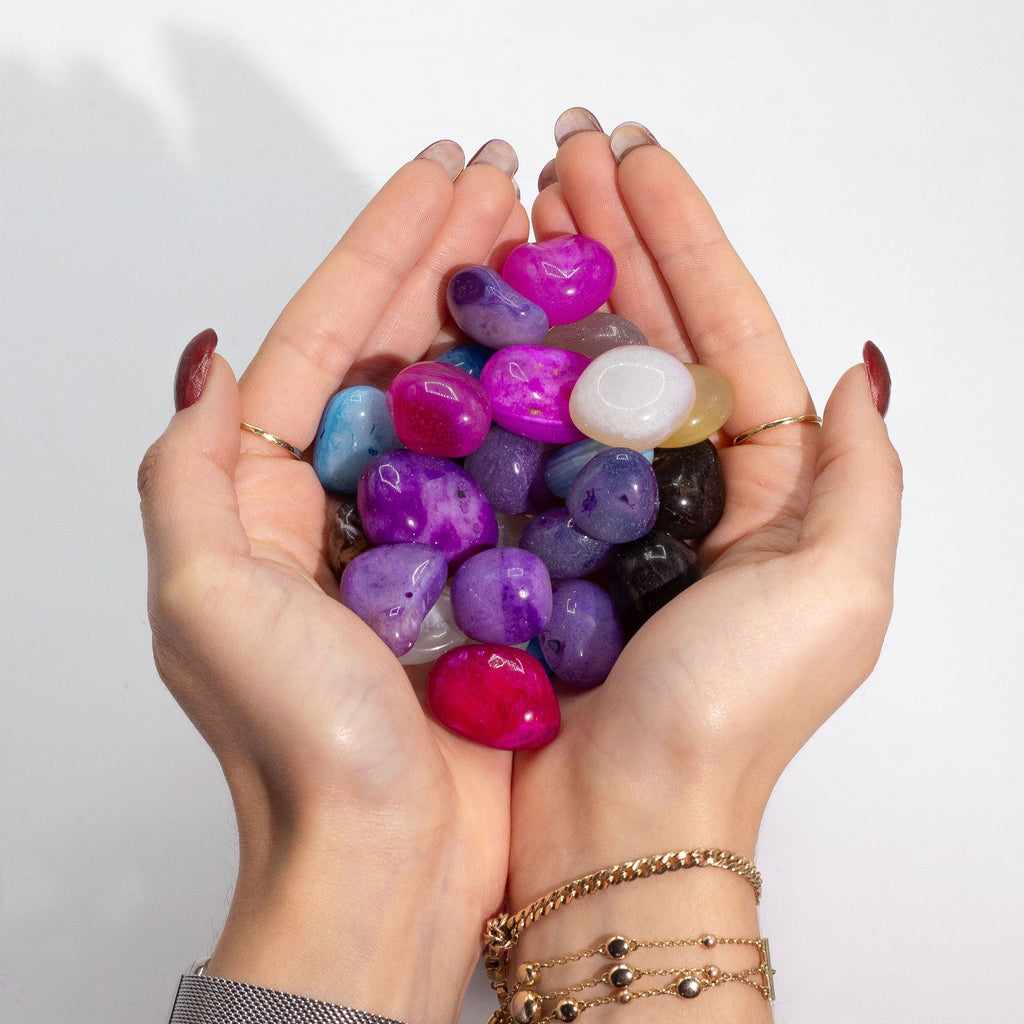 Agate 7 Couleurs - Pierres en Vrac (1kg, ~70 pierres)