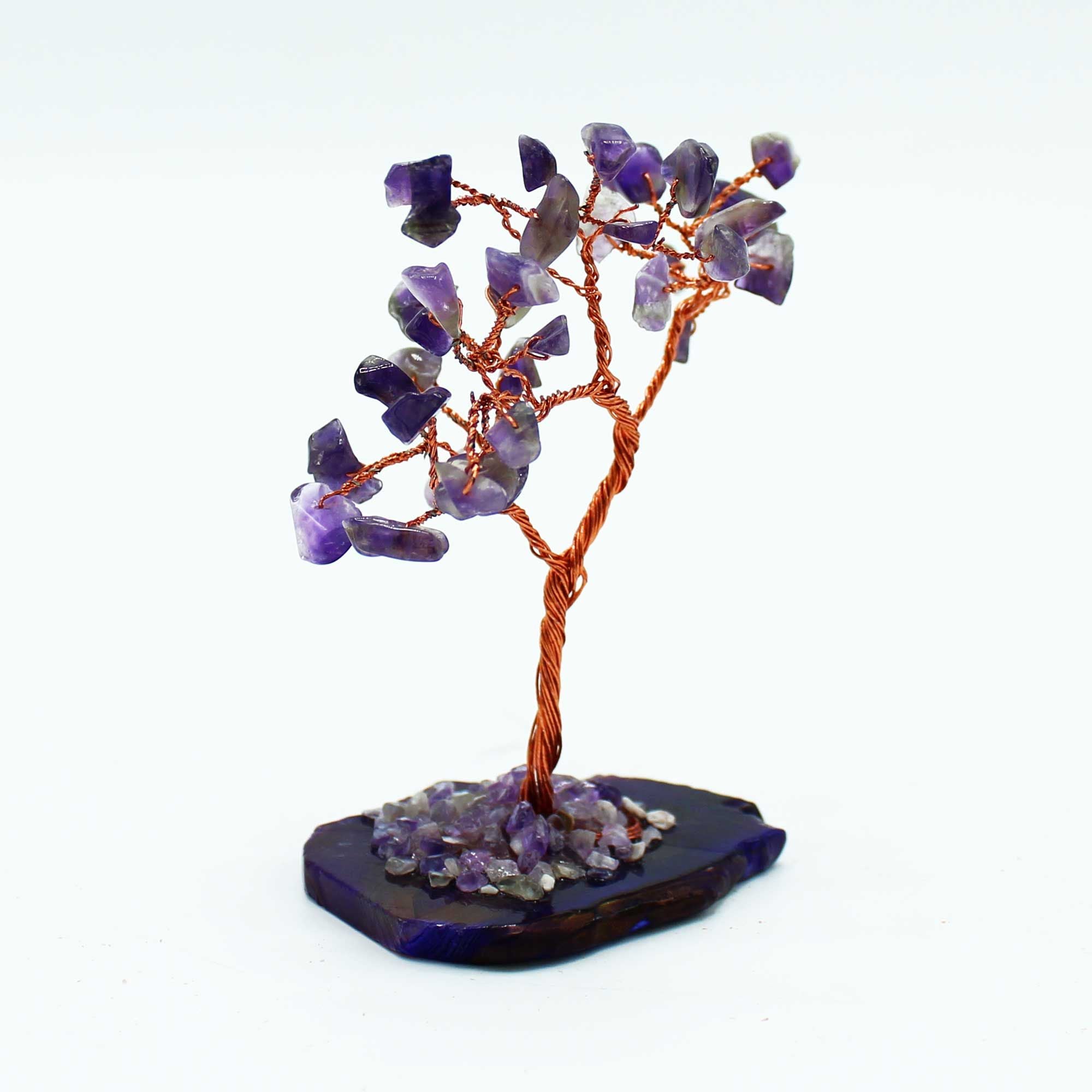 Arbre Améthyste sur Agate (35 pierres)